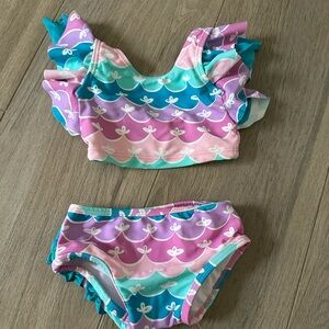 RuffleButts Baby Girl 2-Piece Swimsuits with UPF50+